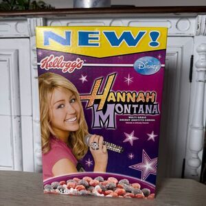New Kellogg's Cereal Box Hannah Montana Miley Cyrus Disney TV Show VTG 2008 2009